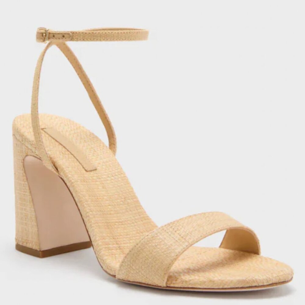 Malia Natural Simple Heeled Sandal